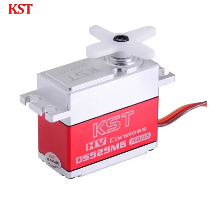 เซอร์โวมอเตอร์ KST DS525MG 7.5กก. 8.4V 0.04วินาที HV ดิจิตอล เกียร์โลหะ สำหรับโมเดล RC เครื่องบินไร้คนขับ รถยนต์ เรือ แขนหุ่นยนต์ เฮลิคอปเตอร์ อะไหล่เครื่องบิน