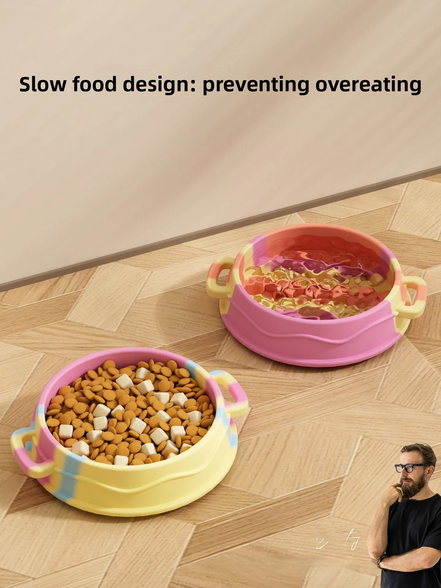 

Противоскользящие миски для собак и медленные миски большого диаметра, товары для домашних животных, брендовые миски для еды и воды Hipidog