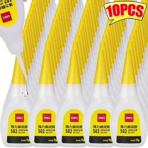 Imagen 1 del producto Superpegamento líquido 1/10x para madera, caucho, Metal, vidrio, cianoacrilato, adhesivo, papelería, tienda, Gel para uñas 502, Unión fuerte instantánea de cuero