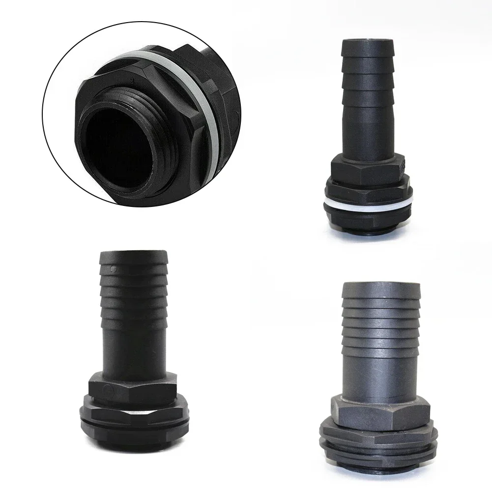 Water Butt/Tank 1in Overflow Connector With Nut & Washer For Garden Irrigation Water Tube Fittings Drain Joint Quick Connector