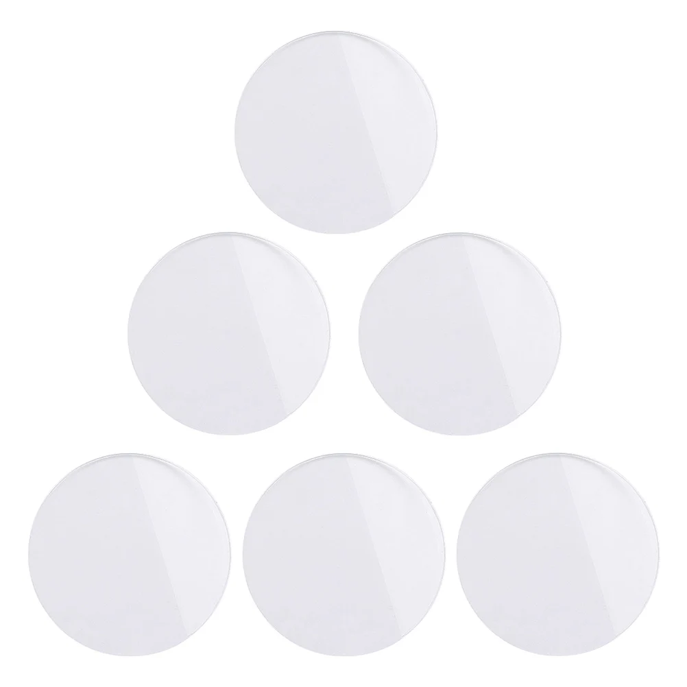 

6 Pcs Watch Glass Lens Flat Crystal Replaceable for Transparent Replacement Screen Protector