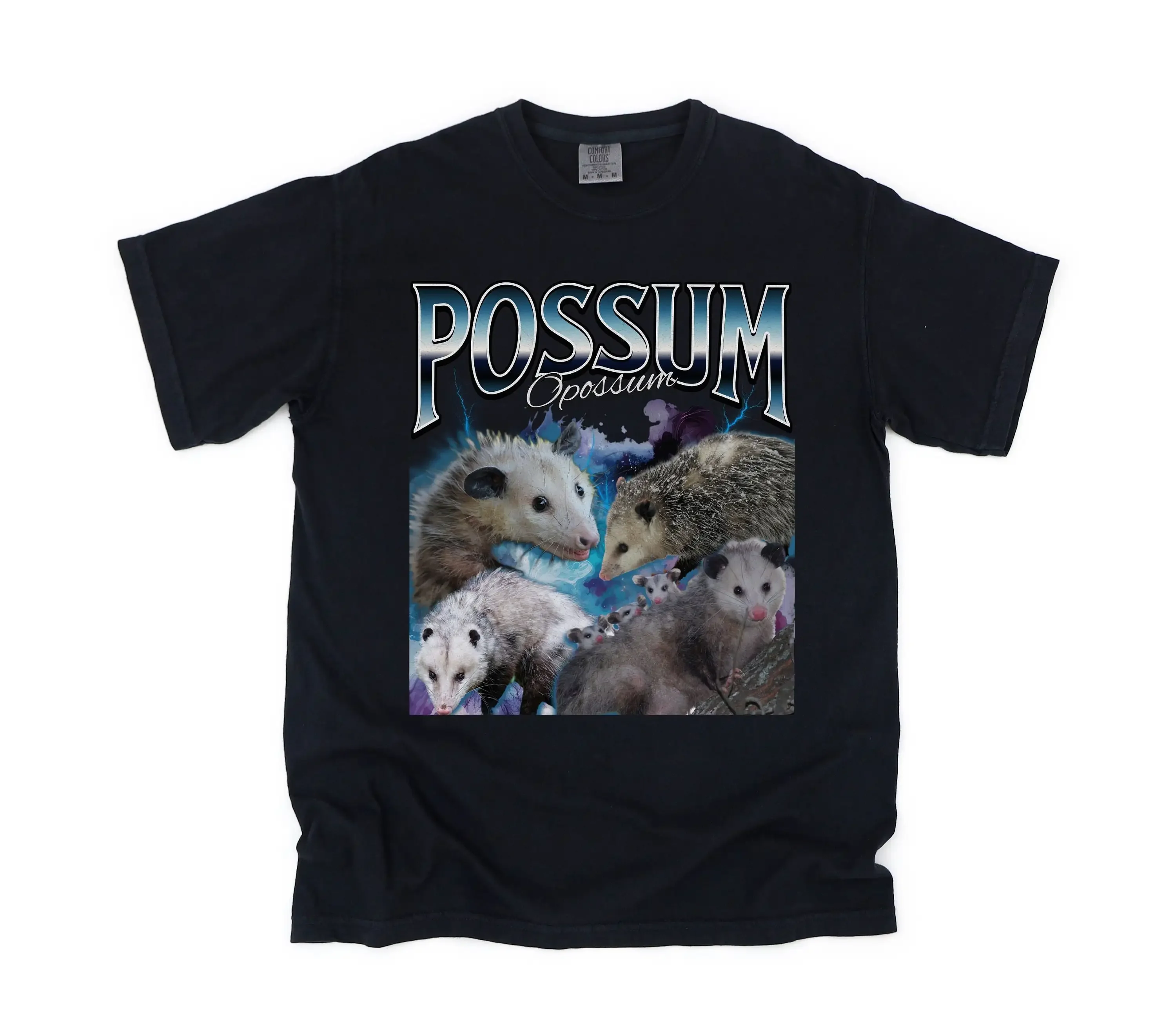 Funny Opossum T Shirt Raccoon Possum Animal Rap Bootleg Vintage Meme