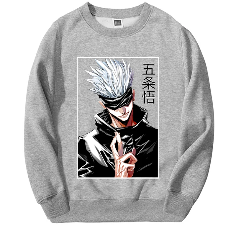 Jujutsu Kaisen Hoodies Hot Anime Sweatshirts Print Gojo Satoru Graphic Sportswear Man Top Harajuku Fashion Casual Tracksuit