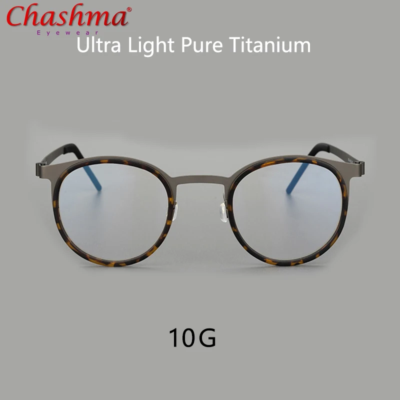 

New Fashion Retro Round Spectacle Ultra Light Pure Titanium Nylon Luxury Men Glasses Optical Prescription Eyeglasses Frame 9704