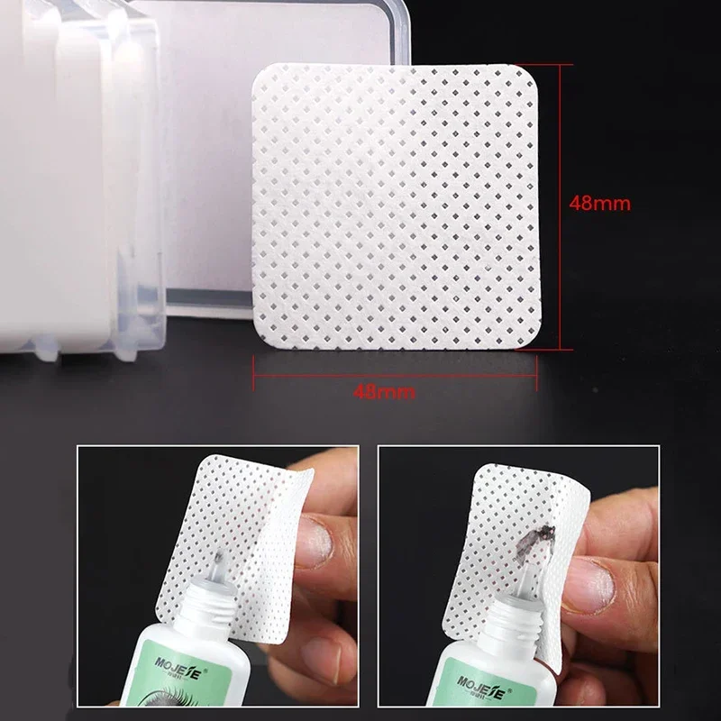 200 قطعة مزيل الصمغ رمش مسح خالية من الوبر مسمار البولندية القطن مناديل هلام تلميح مسمار الفن الأنظف مزيل ورقة نظافة منصات مع صندوق