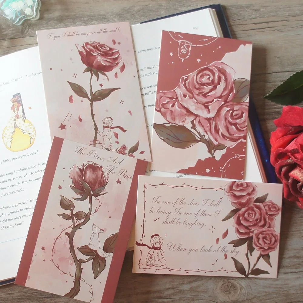 

15pcs Passionate and Romantic with Little Prince Style Card As Party Invitation DIY Decoration Gift Card Message Card Postcard