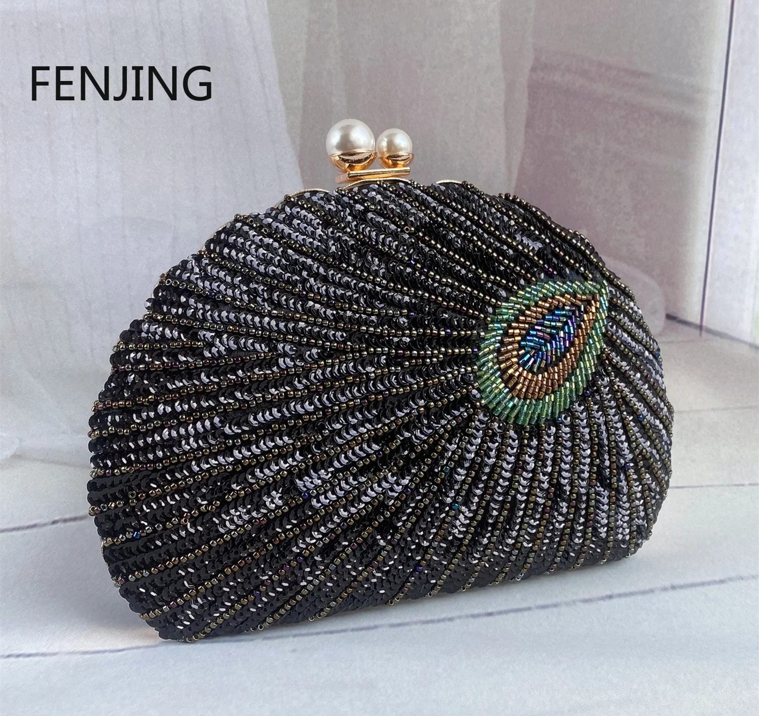 Bolsos de noche de lujo para mujer, monederos novedosos para fiesta de bodas, diseño con forma de pavo real, bolso de mano azul para mujer