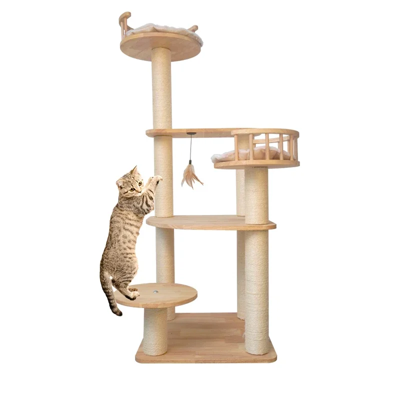 PNB Free Samples Amazon Hot Sale Manufacturer Cute Pet Condo Cat Sisal Scratching Post Condo House Tower Cat Tree