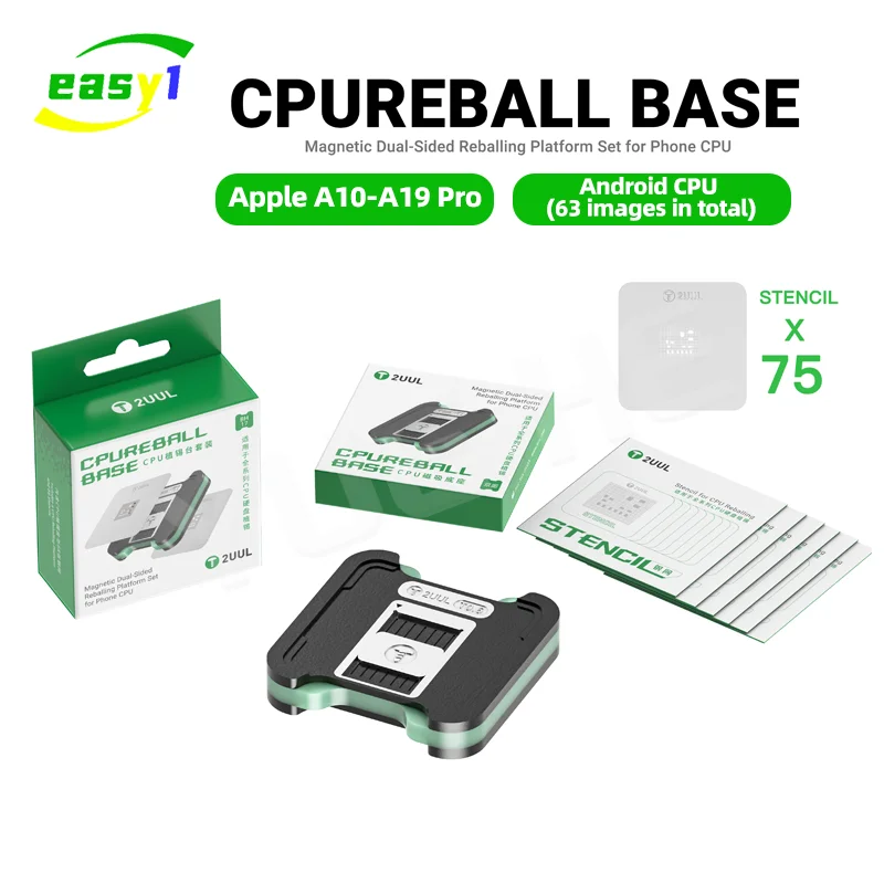 

2UUL BH17 CPUREBALL BASE Dual-Sided Strong Magnetic Placement Station Set for Mobile Phone CPU Repair Reballing Platform