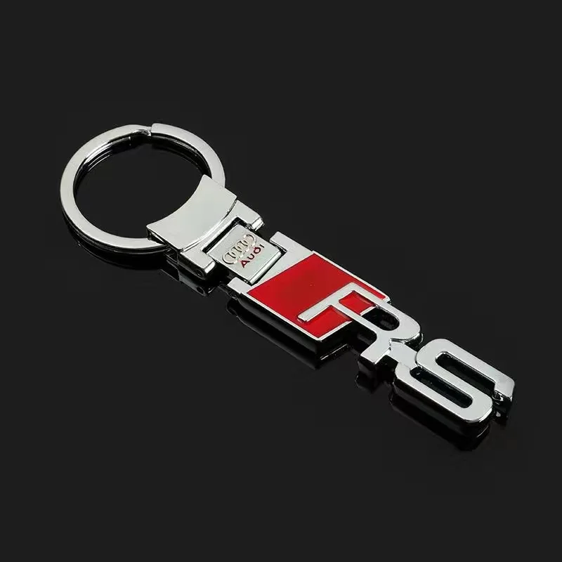 1Pcs Creative Metal Car Keychain Key Chain Rings For Audi Sline RS S4 S5 S6 A3 A4 B8 8P B9 8V B6 A5 B7 A1 A6 C6 Q3 Q5 C7 8I TT