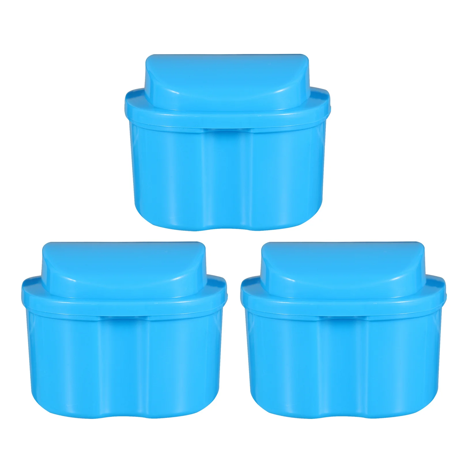 3Pcs Denture Storage Box Strong Plastic Retainer Case Oral Care Mini Portable Dental Orthodontic Container Protective Guard