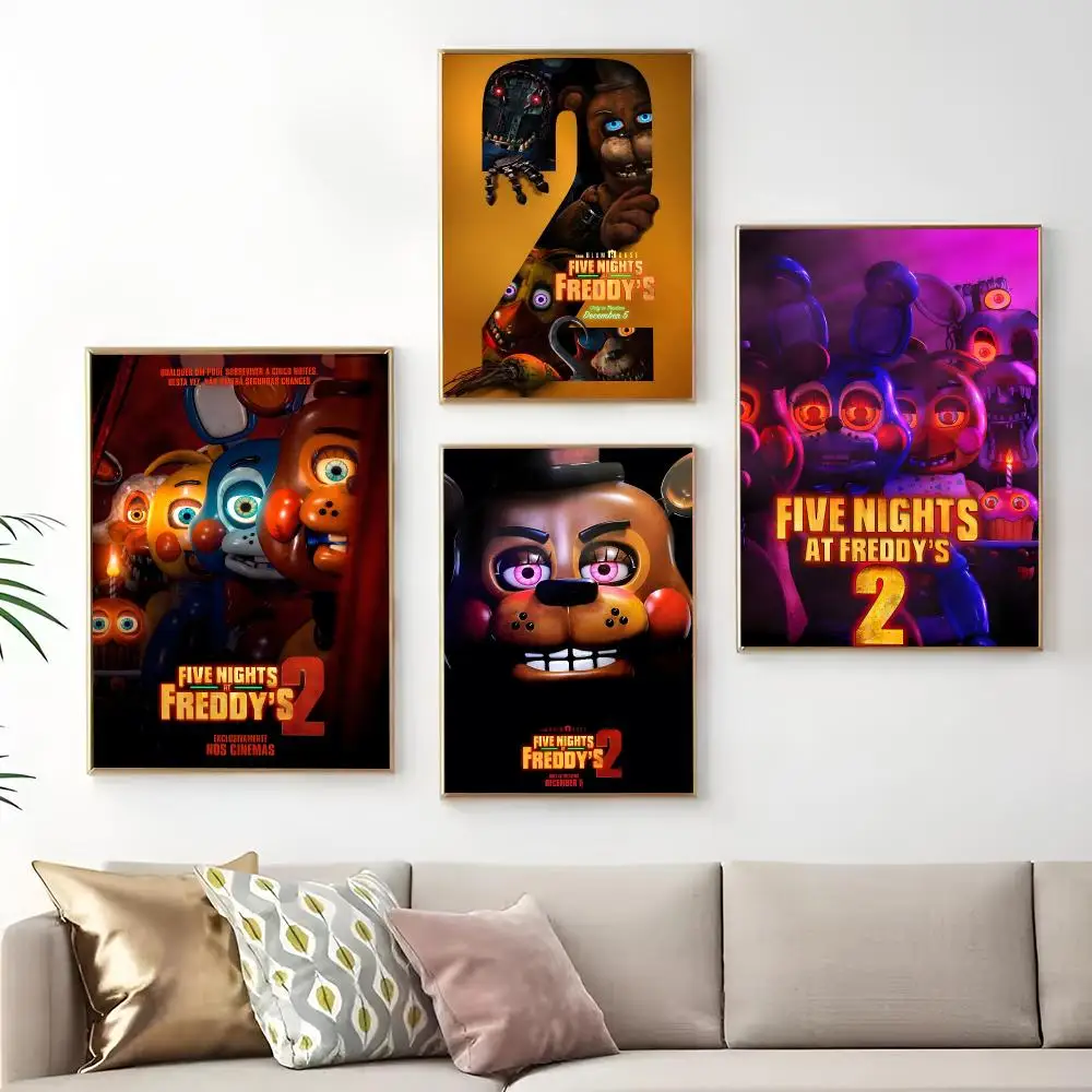 Fnaf Five-nights-At-Freddys 2 Painting Calligraphy Print Canvas Art Pictures Home For Living Room Modern Decor Room Home Decor