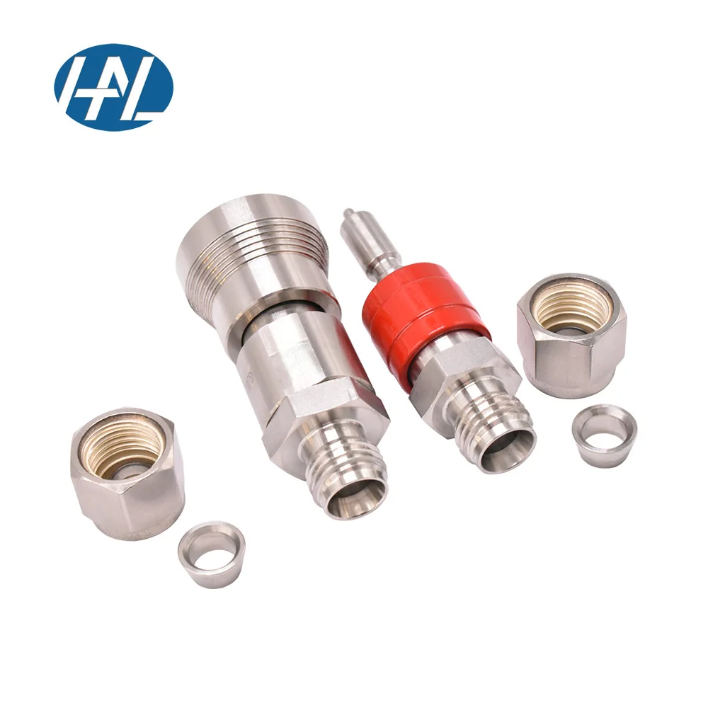 SS316L Stainless Steel Quick Connector Hydraulic Couplings Polished Surface Treatment