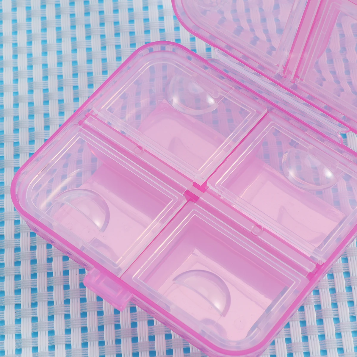 

Portable Pill Case 7 Compartments Double Layer Organizer Travel Container Waterproof Durable Box Fits Home Outdoor Use