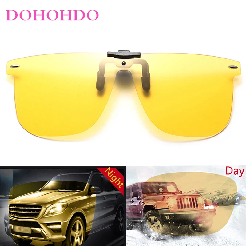 

Vintage Brand Designer Polarized Clip-On Sunglasses Women Night Vision Sun Glasses Men Sports Driving Anti-Glare Goggles UV400