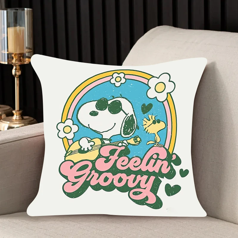 home decor Pillow Cover Snoopy iving room 40x40 car restaurant deck chair Dakimakura Throw Pillows Square Pillowcase 45x45cm