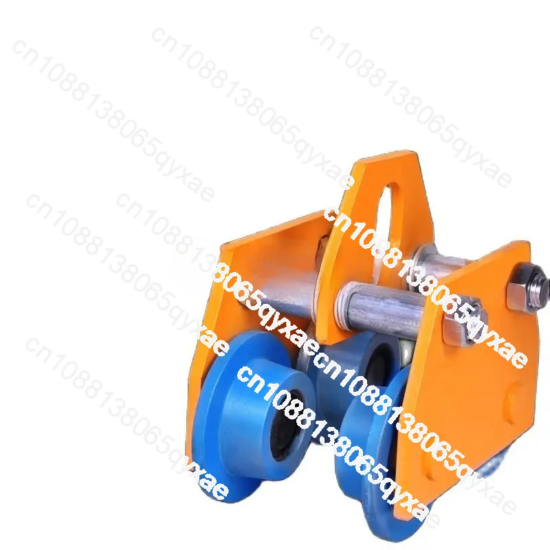 0.5/1 Ton Plain Trolley Manual Hand Push Beam Monorail Trolley Lifting Chain Hoist Chain Block Crane Pulley Electric Hoist