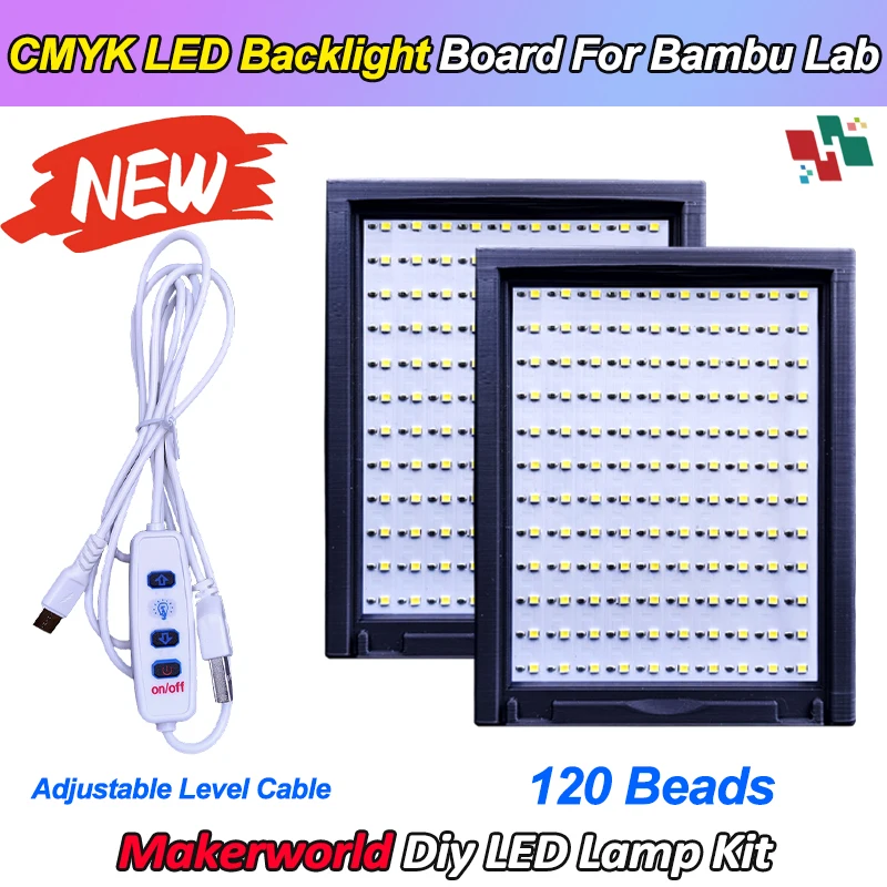 For Bambu Lab Lithophane Led Panel CMYK LED Backlight Board PLA Basic CMYK Lithophane Bundle 3D Print Lithophane Photo DIY