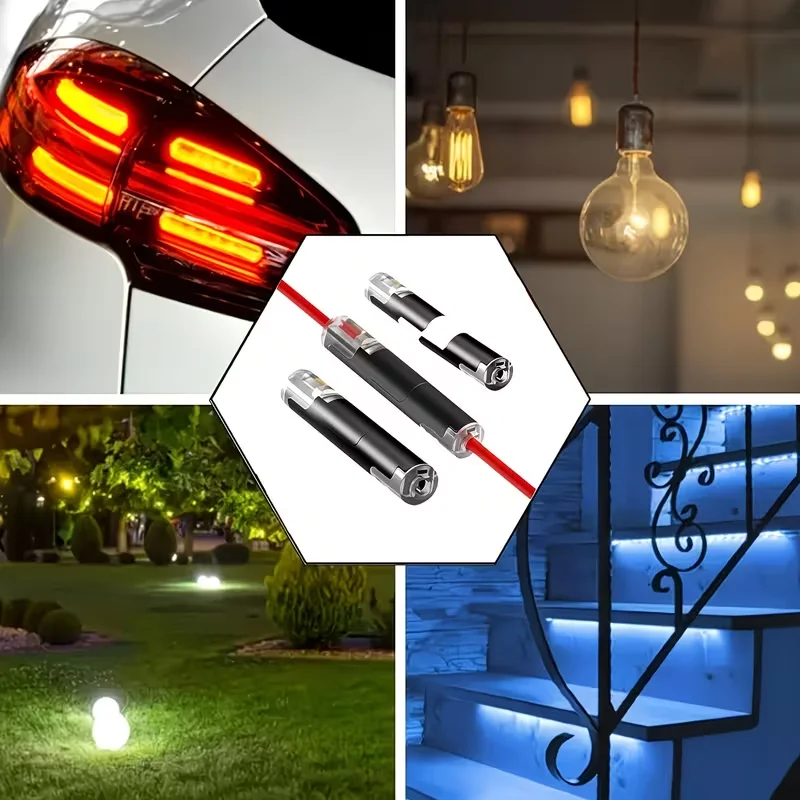 12/72pcs of LED plug-in terminals (no wire stripping required)， quick-connect dual-pin, dual-channel D1.