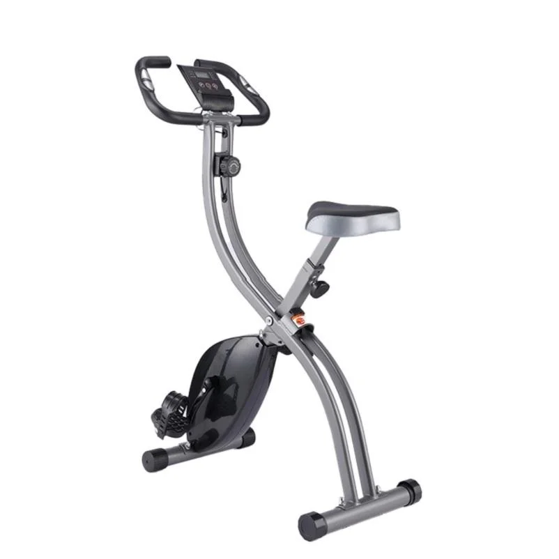 Folding Exercise Bike Home Quiet Indoor Magnetic Comfortable Cushion Space-Saving Cardio Workout Large Load Capacity