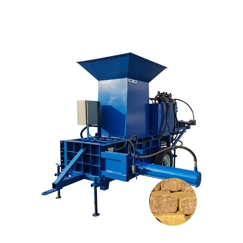 Wood Shaving Press Baling Rice Husk Compress Baler Machine Baling Press For Straw Hay