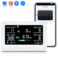 WiFi Air Quality Monitor 8-in-1 CO2/CO/PM2.5/PM1.0/TVOC/Pollen/Temperature and Humidity Meter with Alarm Smart Tuya NDIR Sensor