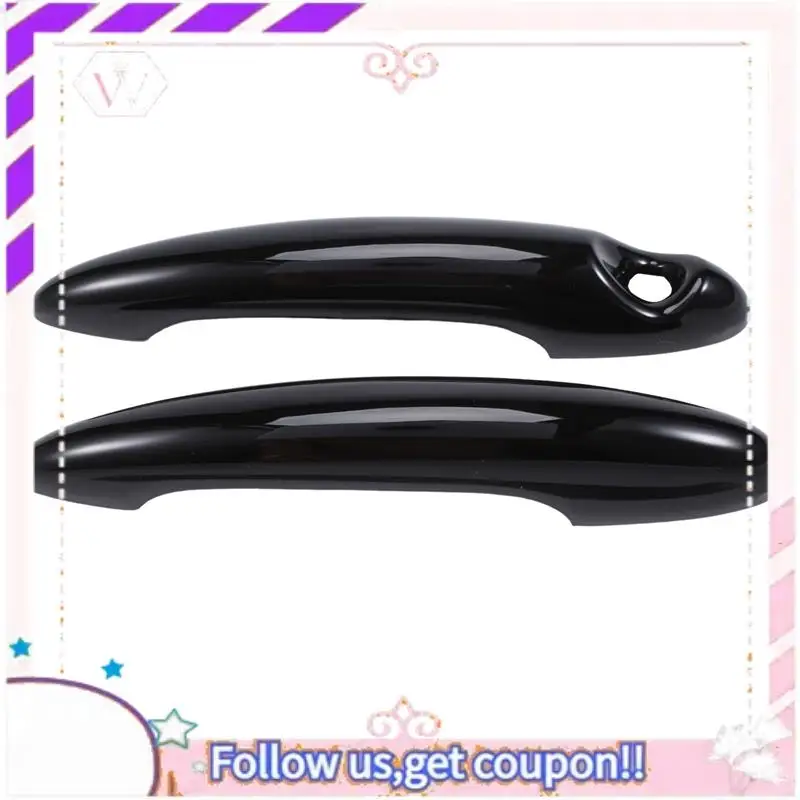

A76T-2 Pcs ABS Black Door Handle Cover For MINI Cooper S R50 R53 R56