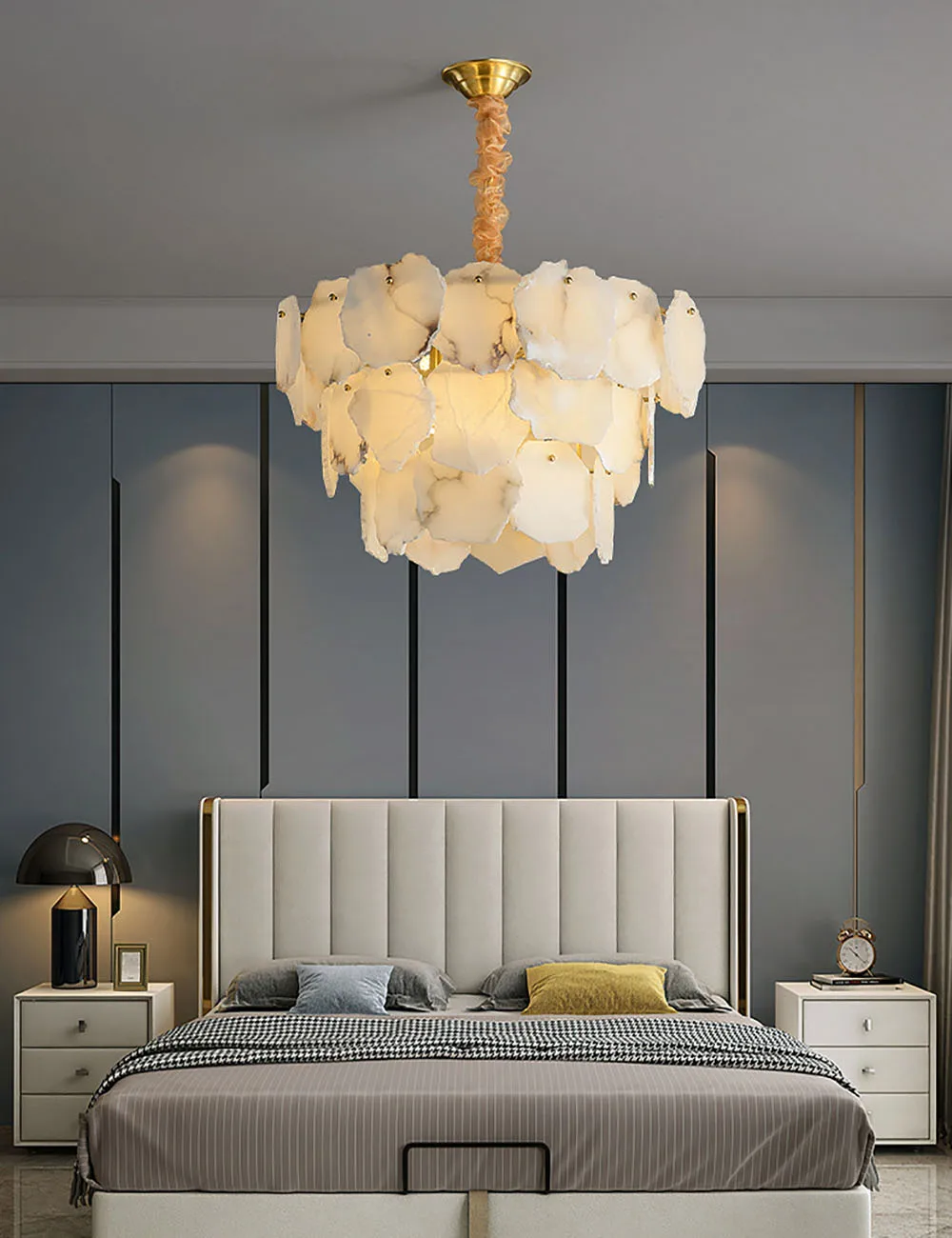 Natural Marble LED Dimmable Gold Silver