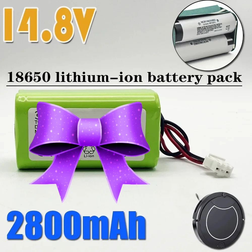 AIMJIN 14.8V 2800mAh Li-ion Battery Pack SM 3P Plug For Airrobo P20 Robot Vacuum Cleaner