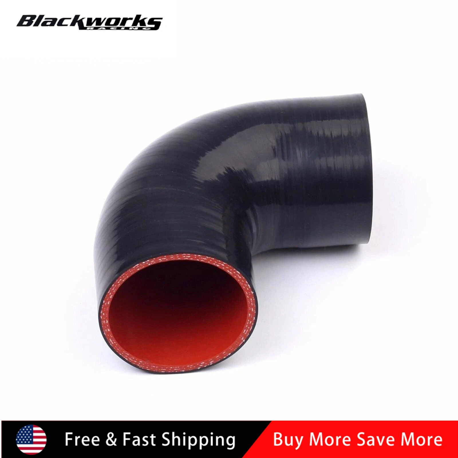 

3" Inch 90 Degree 76mm Elbow Silicone Hose/Intake/Intercooler Pipe Turbo Coupler