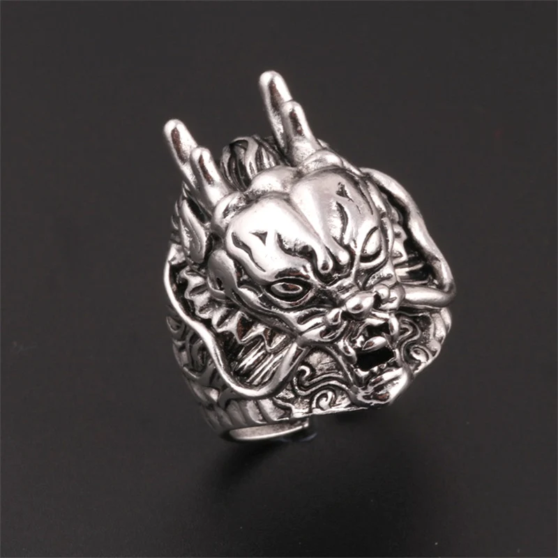 Anello con maschera teschio gotico Prajna giapponese Ghost Hip Hop Rock Punk gioielli regalo per uomo donna anelli alla moda ridimensionabili