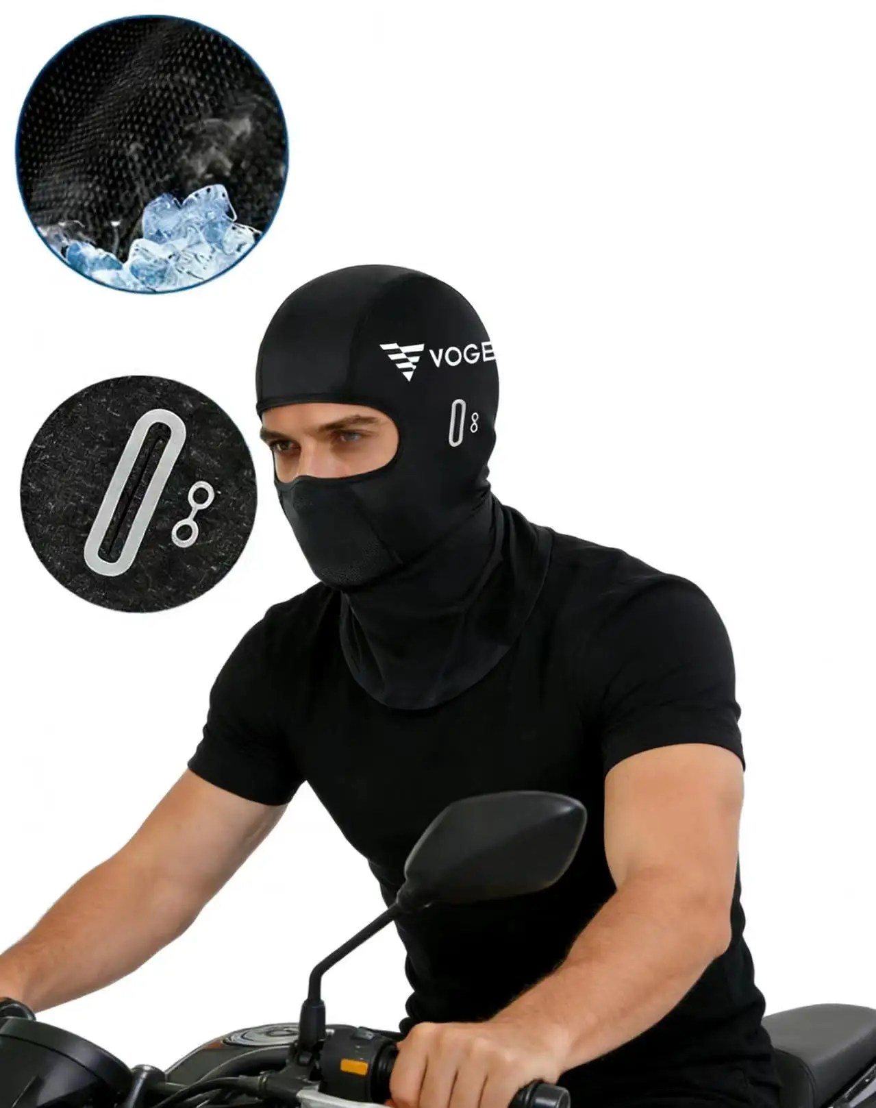 

Loncin Voge Balaclava for 200AC/300AC/300R/500DS/500R/650DS/ER10 – Summer Breathable Glasses Mask, Winter Warm Ski Mask