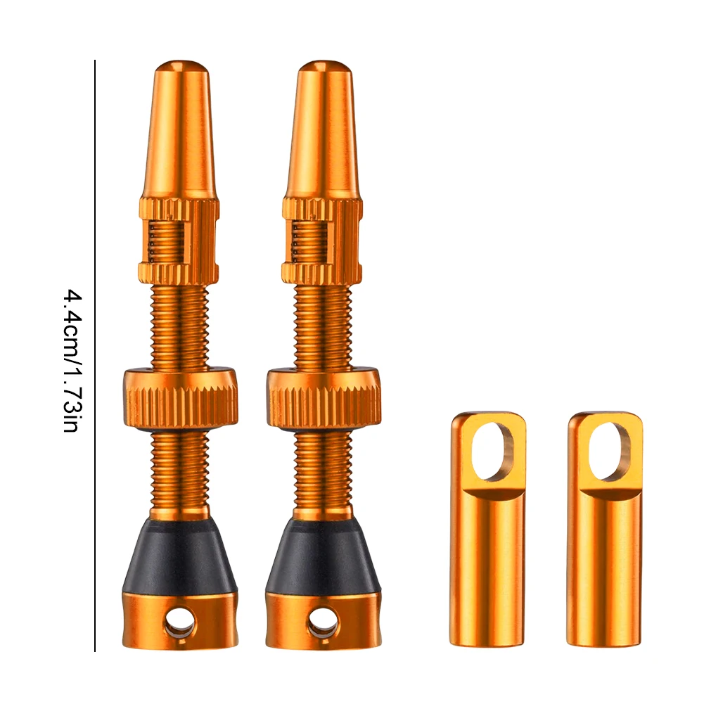 1 Pair Road Bike Presta Valve Value Core Remover Tool 40/44mm Ultralight Gravel MTB Bike Tubeless Valves for Road Tubeless Tire