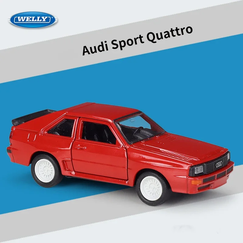 

Модель автомобиля WELLY 1:36 Audi Sport Quattro из сплава, подходит для детских игрушек и коллекций