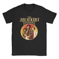 Jimi Men's T-Shirts Portrait Hendrixs Rock Singer Casual Pure Cotton Tees Short Sleeve Hip Hop Guitar T Shirt Round Neck Present