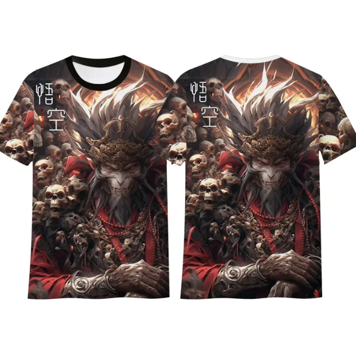 New Arrival Role Playing Game Black Myth: Wukong T-shirt 3D Print Fashion Men/Women Short sleeve Crew Neck Top Unisex Streetwear