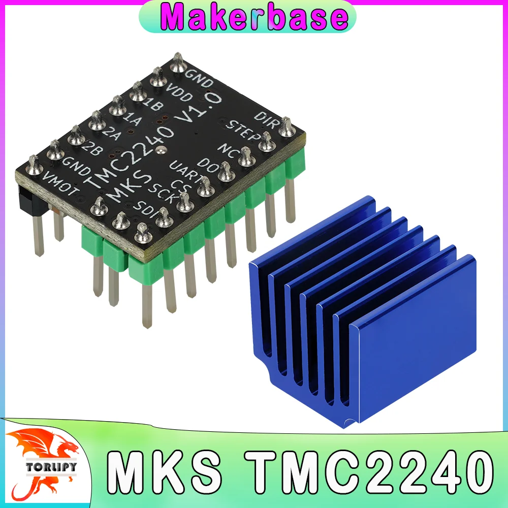 Makerbase MKS TMC2240 2.1A RMS 3A Peak 36VDC Brake Output Protection Stepper Driver SPI Mode Marlin Klipper 3D printer parts