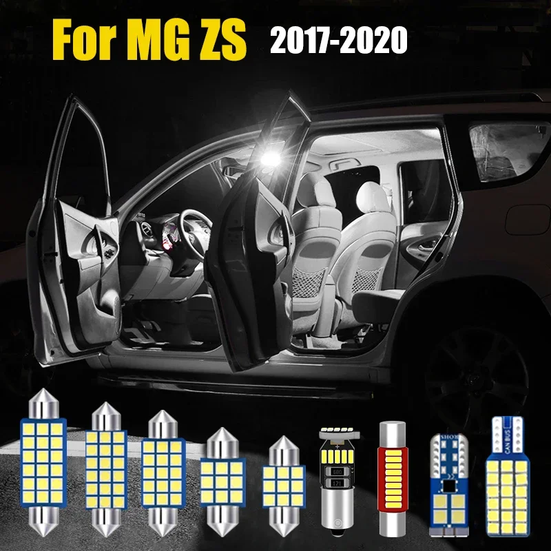 For MG ZS  2017 2018 2019 2020 MGZS Car LED Bulbs Interior Dome Lamp License Plate Trunk Lights Accessories