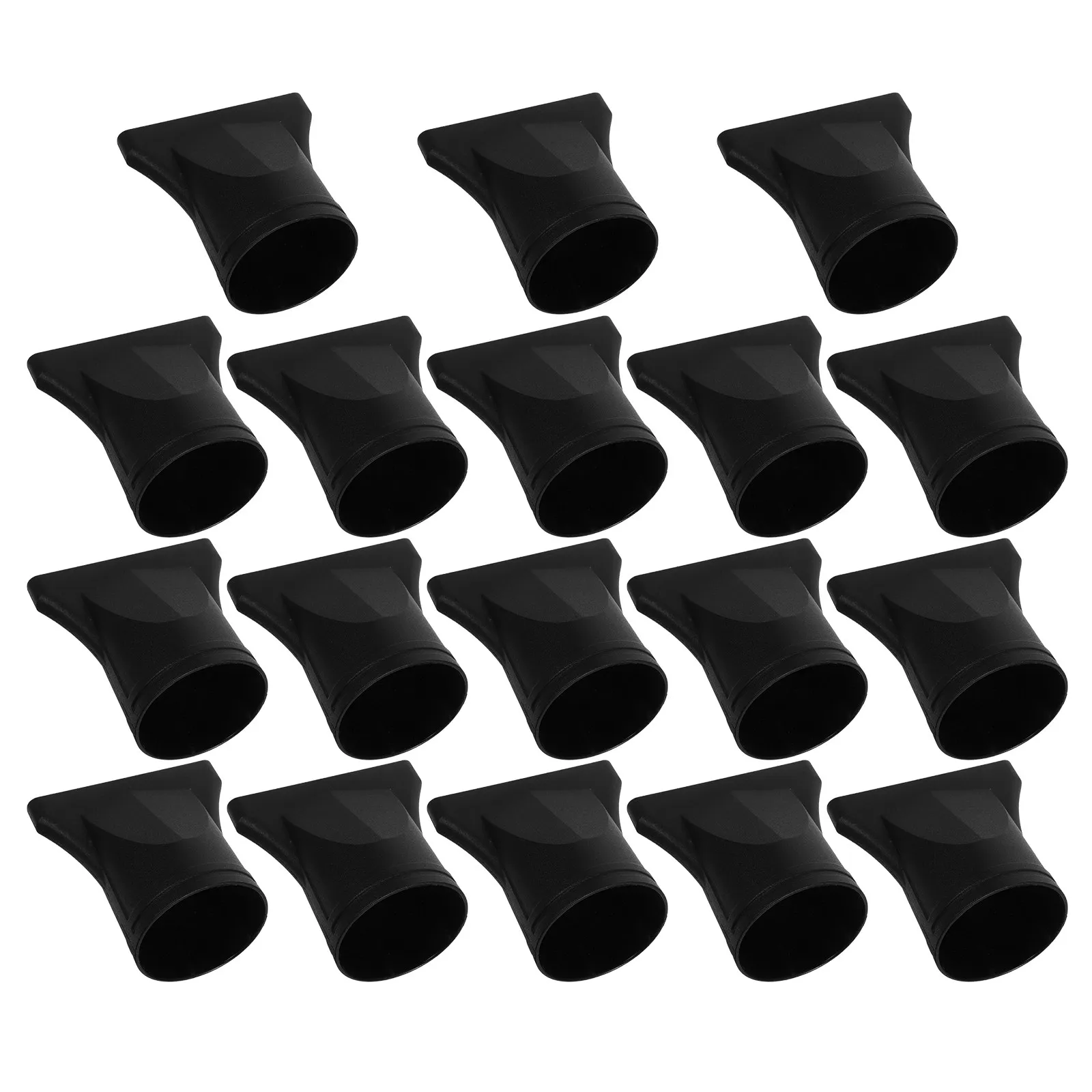 18Pcs Universal Hair Dryer Nozzle 44-46Mm Heat Resistant Flat Concentrator Attachment Black Salon Styling Tool Replacement 4
