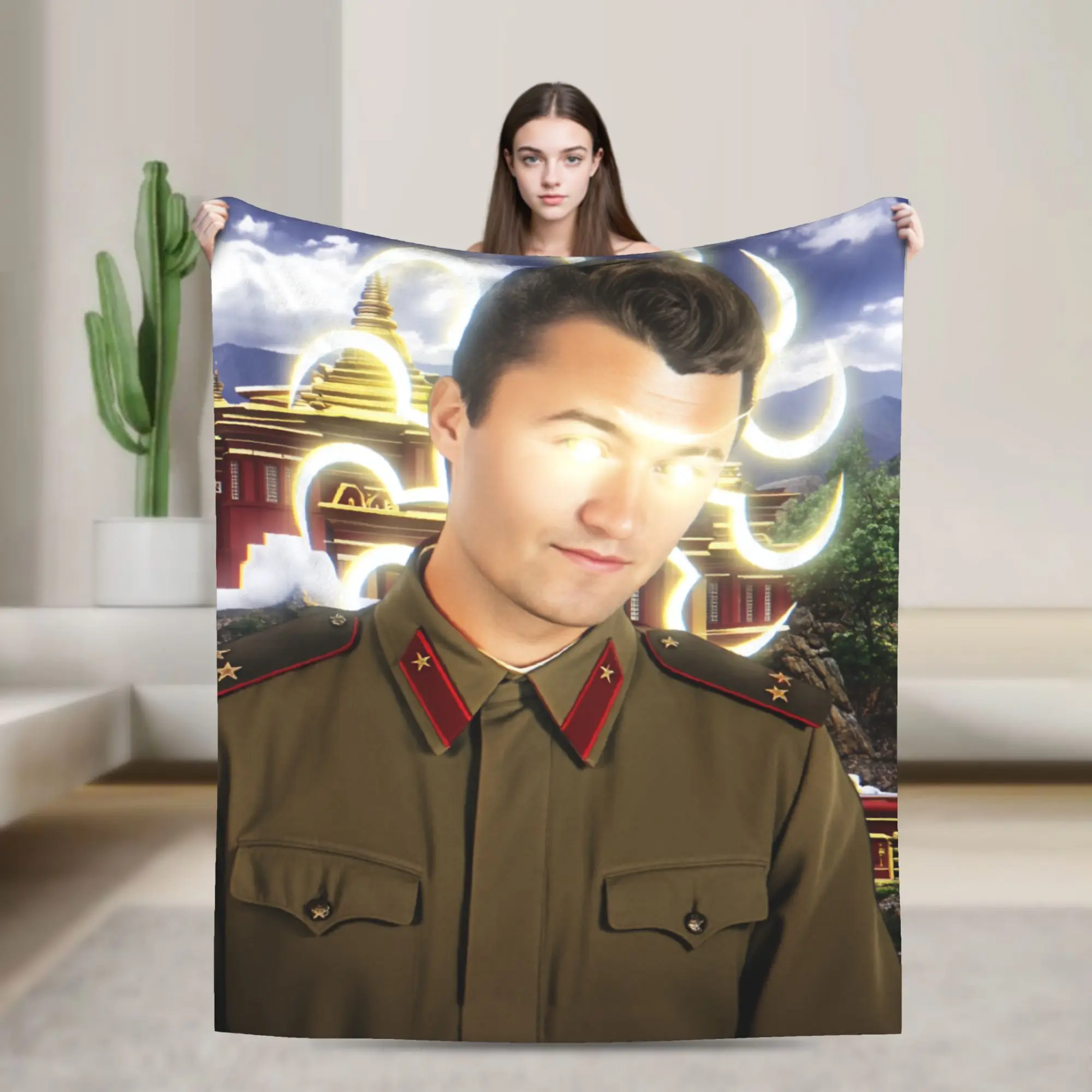 Charlie Kirk    Flannel Blanket Winter  Super Soft Throw Blanket for Kids Outdoor Funny Bedspread Sofa Bed Cover