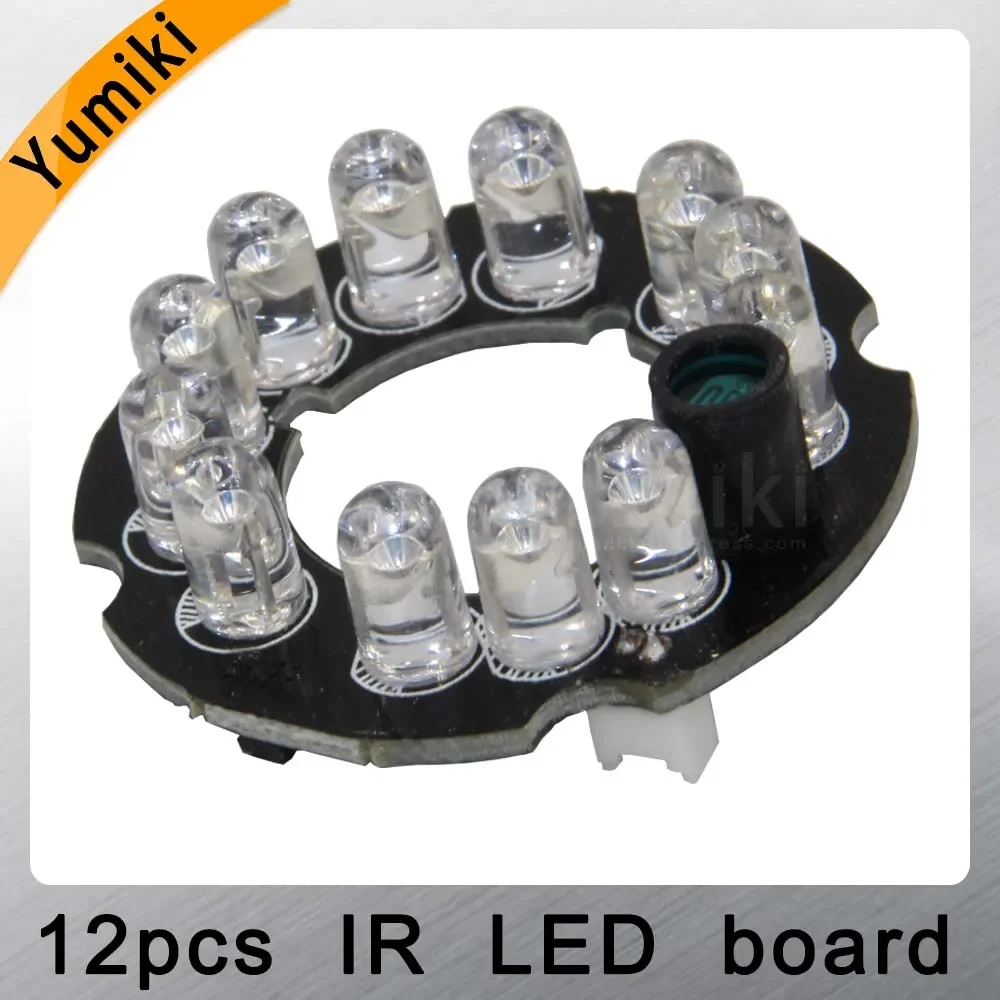 Yumiki Infrared 12 x 5 IR LED board for CCTV cameras mini camera night vision (diameter 37mm)