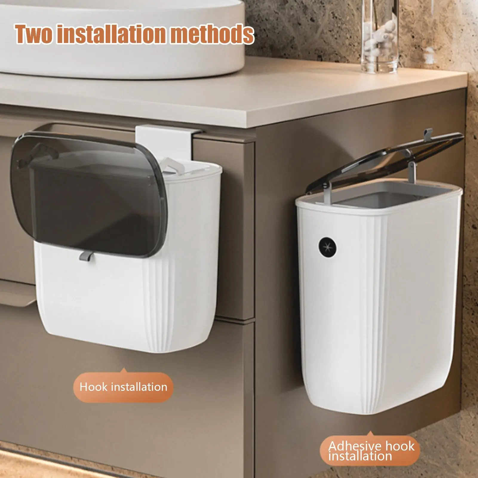 

Настенный мусорный бак, большой мусорный бак с крышкой, принадлежности для дома и сада для стола, угловой шкаф, верхняя раковина для белья