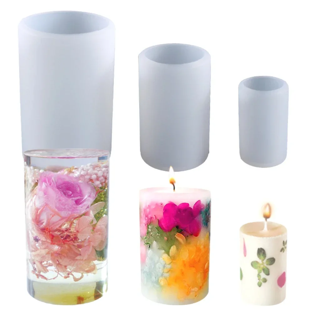 Einfache entformte Zylinder-Silikon-Kerzenform, DIY-Harz-Tasse, Geschenke, Geometrie-Form für die Herstellung von Harz, Säule, Gips, Hochzeit, einfaches Dekor