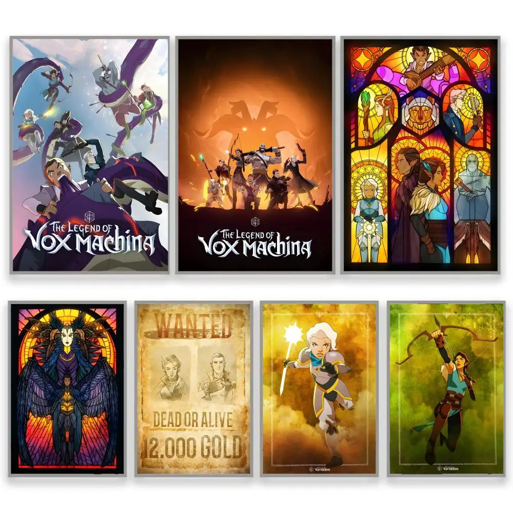 

The L-legend of Vox Machina Painting Calligraphy Aesthetic Cotton Canvas Wall Art for Coffee Room Bar Coffee House Decoration