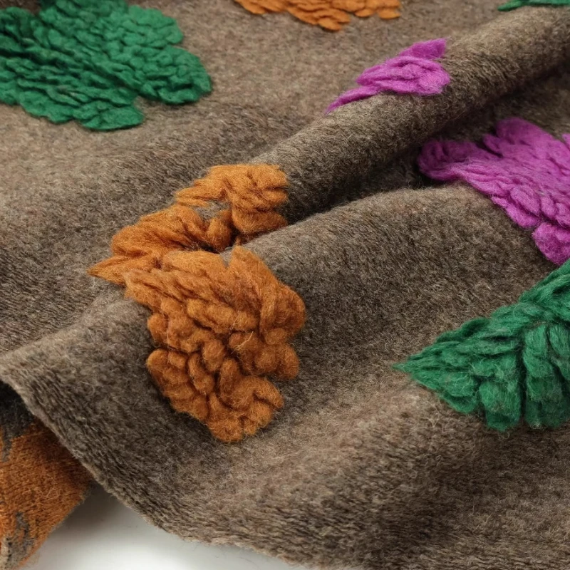 

Мягкая эластичная шерстяная трикотажная жаккардовая ткань для осенне-зимних курток, пальто, платьев, костюмов, для рукоделия, продается на метры, материал для шитья