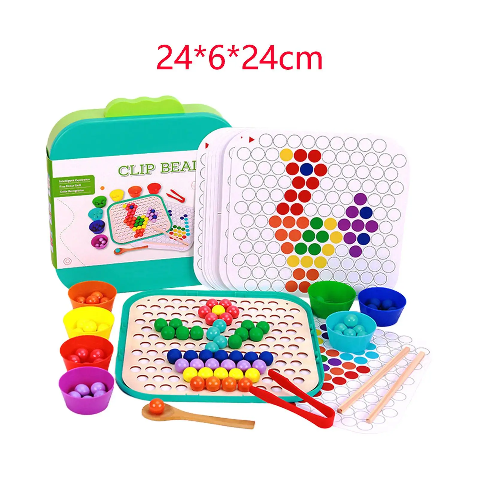 Clip Bead Game Rainbow Clip Bead Puzzle per l'interazione primaria di coordinazione