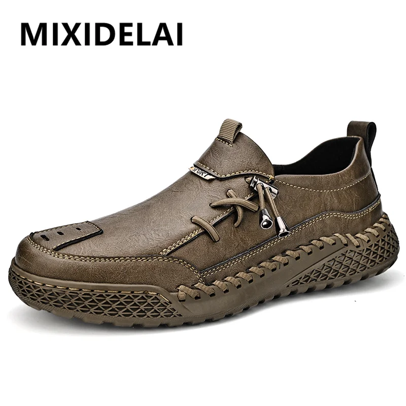 New Outdoor Men\'s Shoes Fashion Loafers Casual Shoes Handmade Lightweight Soft Flat Breathable Boat Shoes Moccasins Men Sneakers