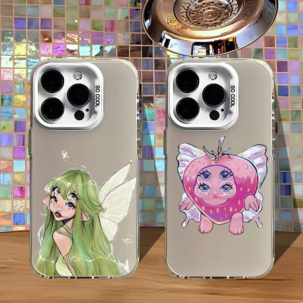

M-Melanie M-Martinez Cartoon Phone Case For iPhone 16,15,14,13,12,11,Pro,XS,Max,Plus,Mini,SE4,E White Matte Shockproof Cover