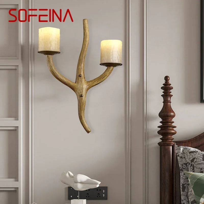 SOFEINA Nordic Wall Lamp American Retro LED Living Room Bedroom Creative Western Restaurants Cafes Decorative Homestay Wall Lamp