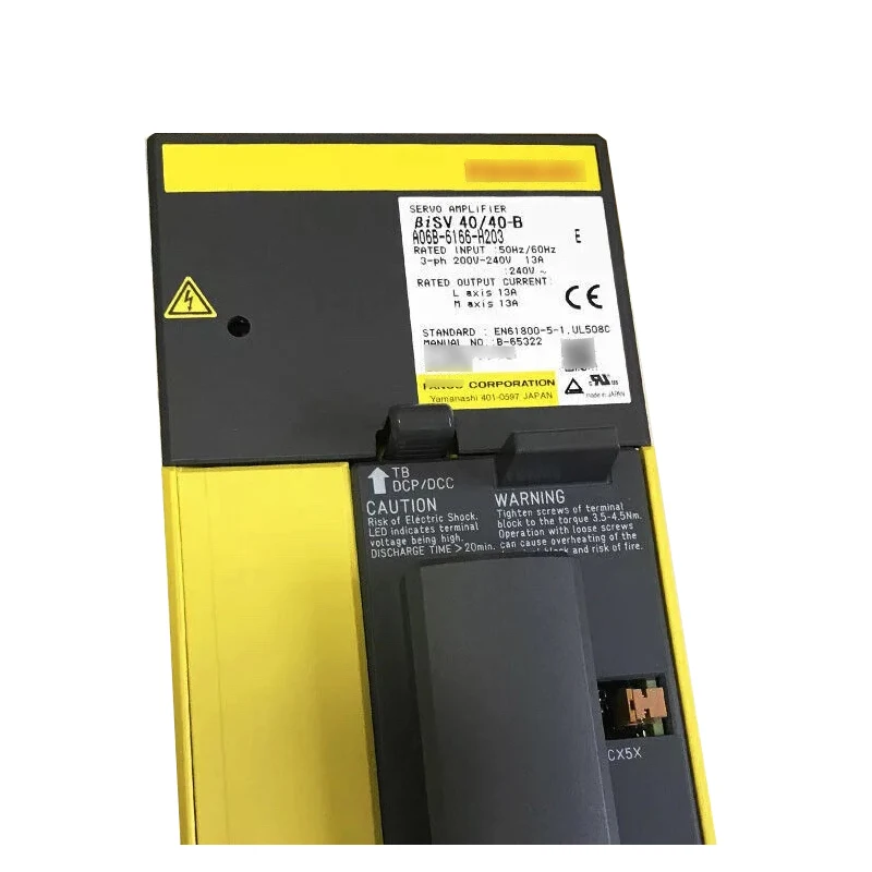 

Brand New Sealed 100% A06B-6166-H203 Servo Drive Module 2-axis Amplifier SV 80/80 HRV2 and HRV3 Supported